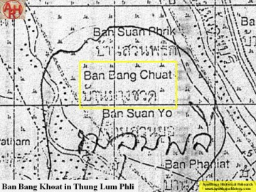 Ban Bang Khuat on an old military map
