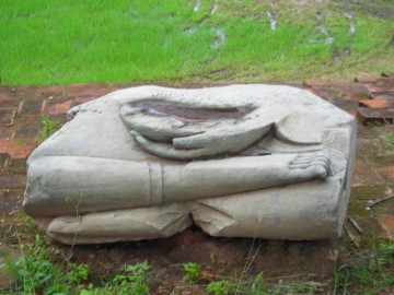 Remains of a Buddha statue
