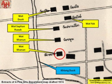 Detail of a 1974 Fine Arts Department map
