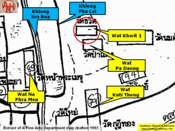 Detail of a 1993 Fine Arts Department map