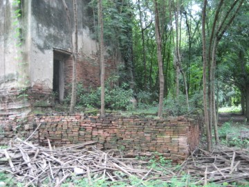 View of the - at present - roofless porch