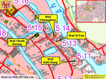 Detail of a 2007 Fine Arts Department GIS map