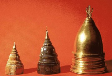 The red wood stupa, black wood stupa and nag stupa