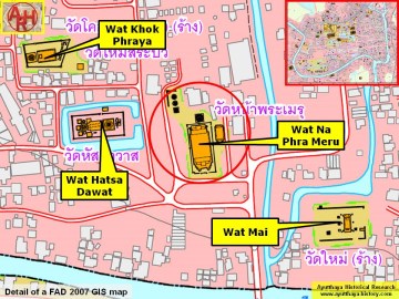 Detail of a 2007 Fine Arts Department GIS map