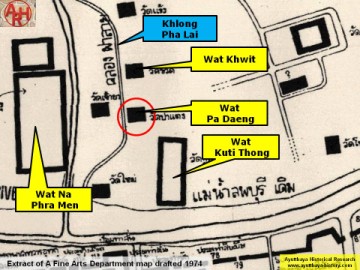 Detail of a 1974 Fine Arts Department map