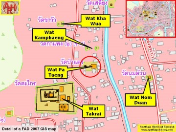 Detail of a 2007 Fine Arts Department GIS map