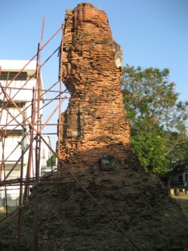 Remains of the chedi in situ