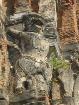 Detail of the prang of Wat Phra Ram