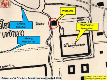 Detail of a 1974 Fine Arts Department map