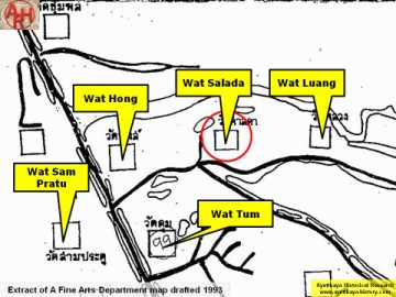 Detail of a 1993 Fine Arts Department map