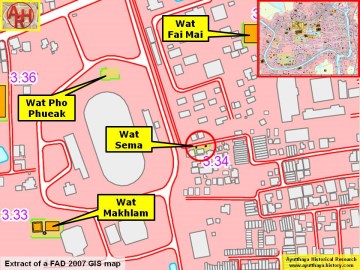 Detail of a 2007 Fine Arts Department GIS map