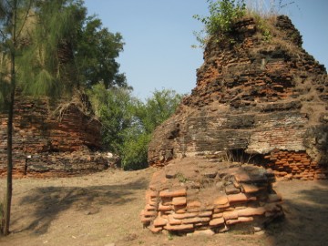 Chedi rai on the temple premises
