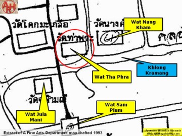 Detail of a 1993 Fine Arts Department map